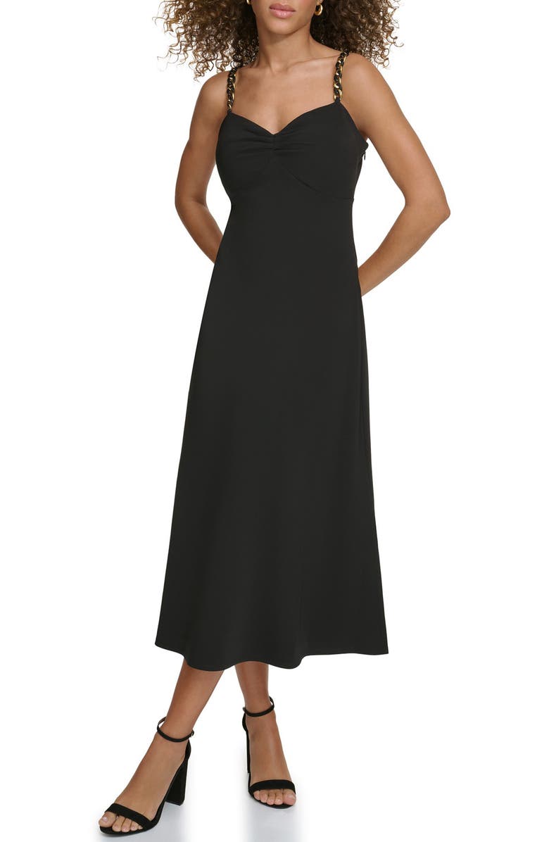 Siena Chain Strap Maxi Dress, Alternate, color, Black