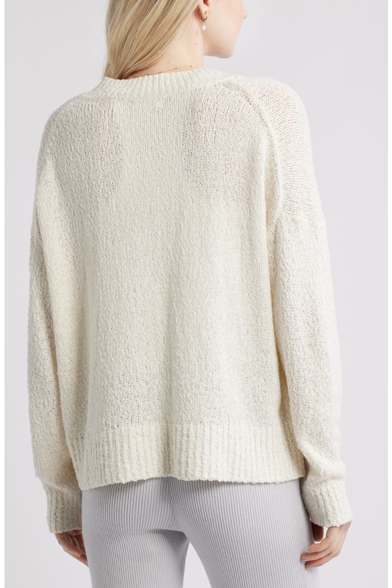 Oversize V-Neck Sweater, Alternate, color, IVORY