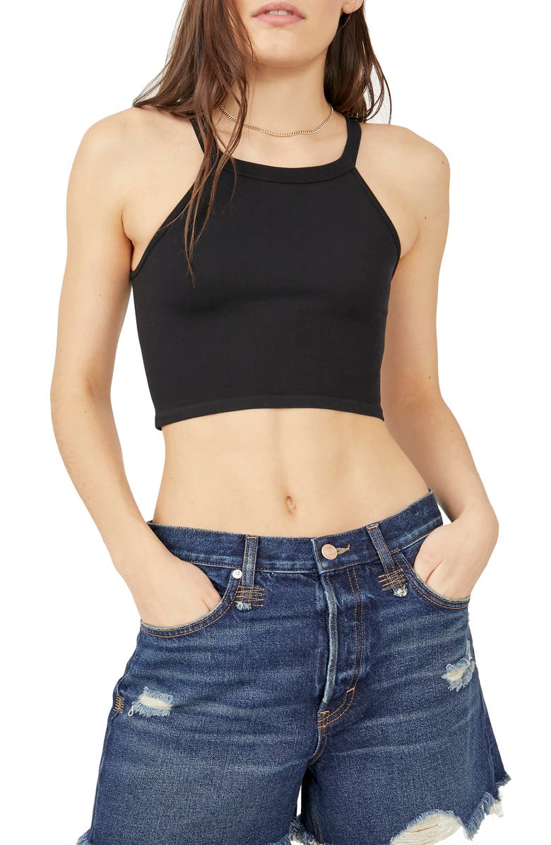 Free People Bella Seamless Rib Crop Tank, Main, color,