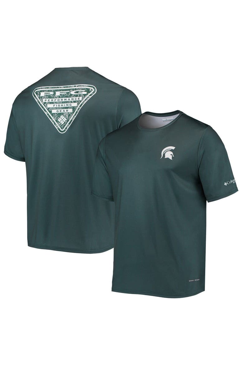 Men's Columbia Green Michigan State Spartans Terminal Tackle Omni-Shade T-Shirt, Main, color, Green