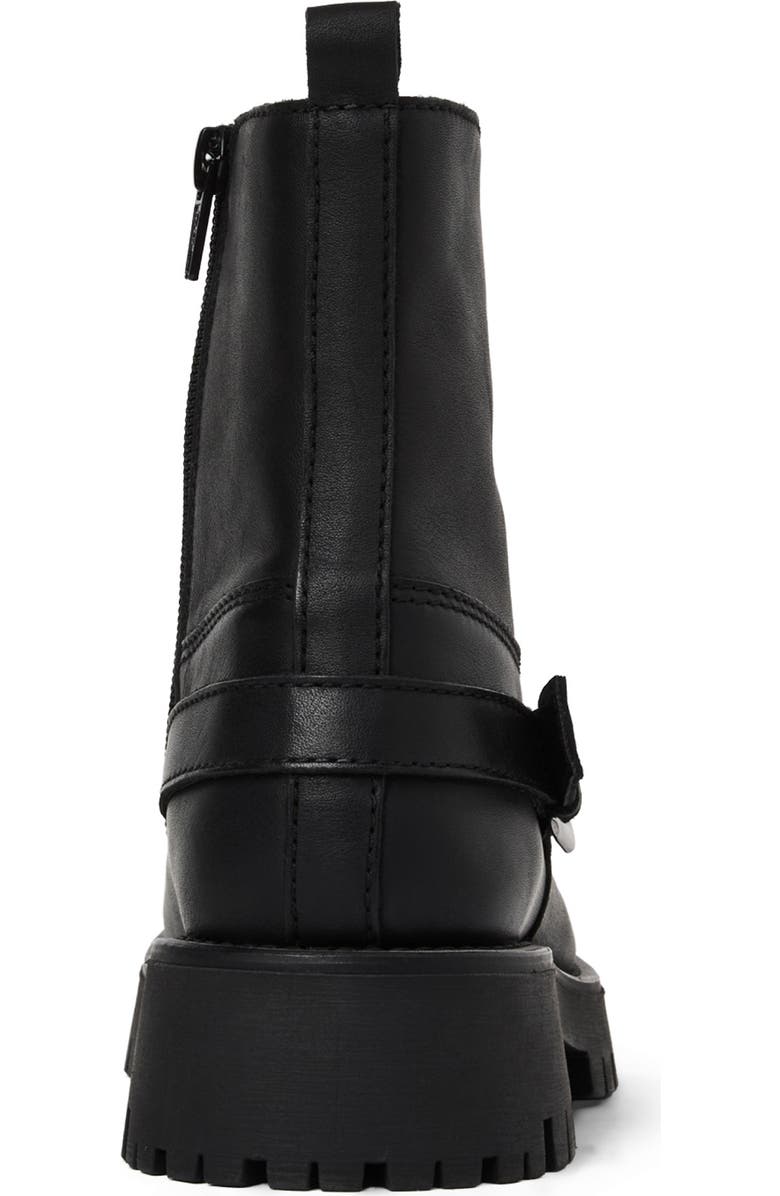 Bruno Magli Lensa Lug Sole Leather Moto Boot, Alternate, color, Black