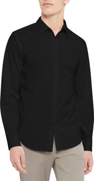 Theory Sylvain ND Structure Knit Button-Up Shirt