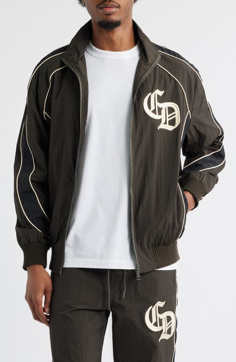 Panelled Embroidered Graphic Training Jacket