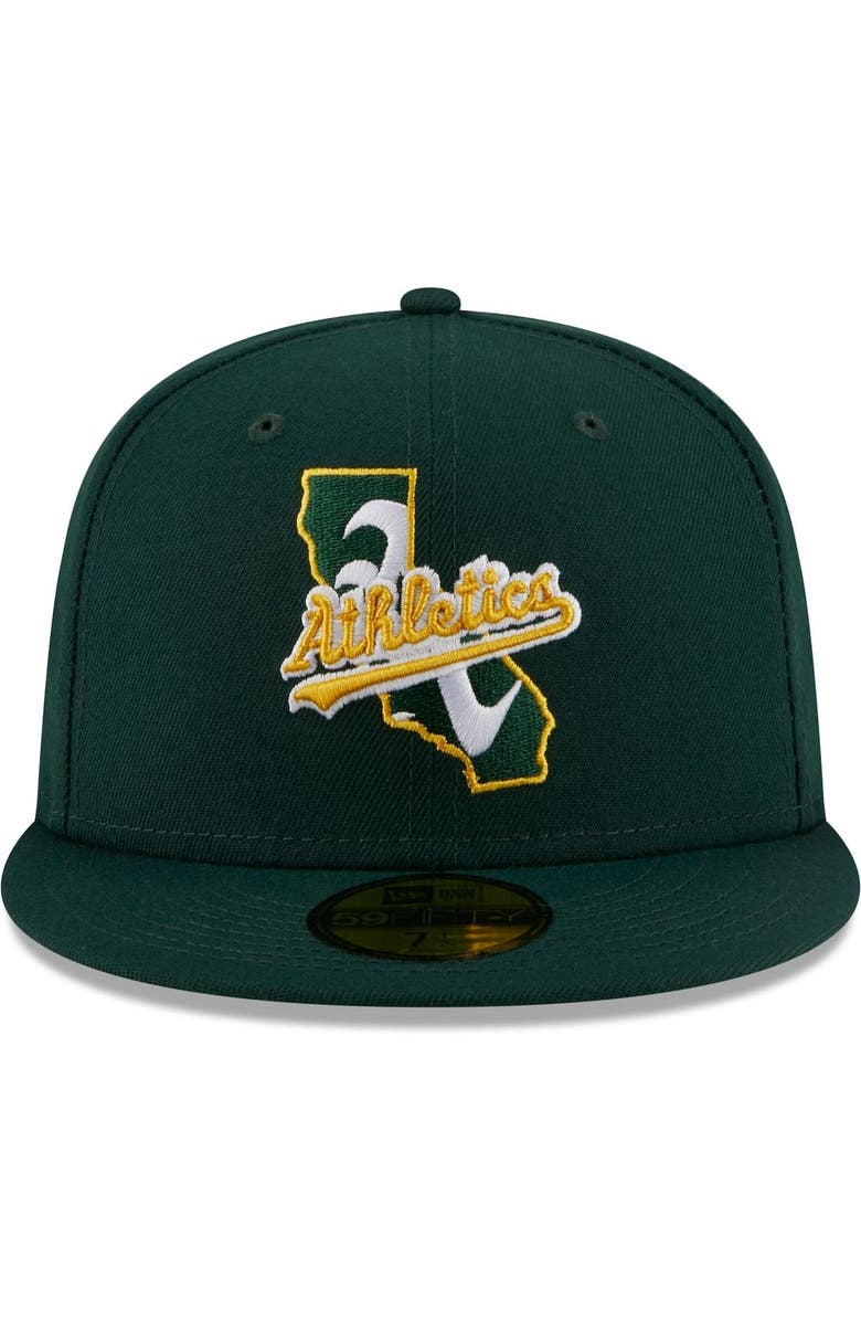 New Era Men's New Era Green Oakland Athletics Local II 59FIFTY Fitted Hat, Alternate, color, 