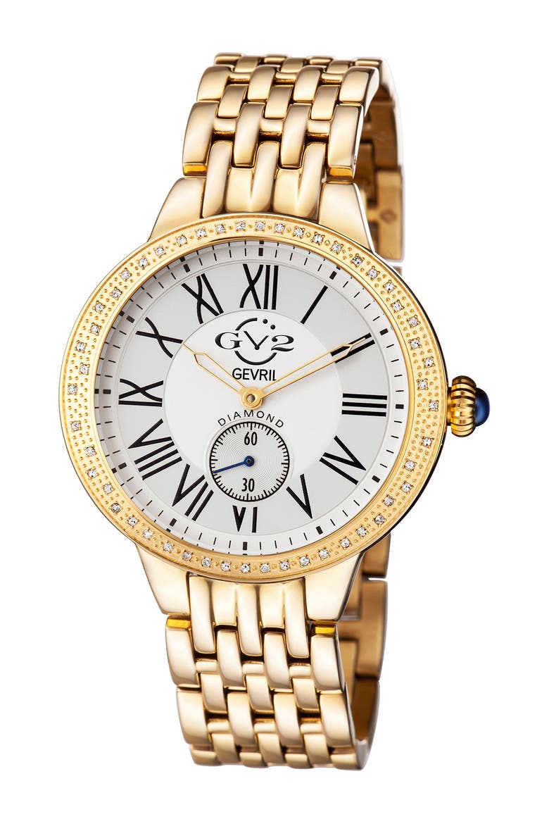 Women's Astor Diamond Bracelet Watch, 40mm - 0.24 ctw, Main, color, GOLD