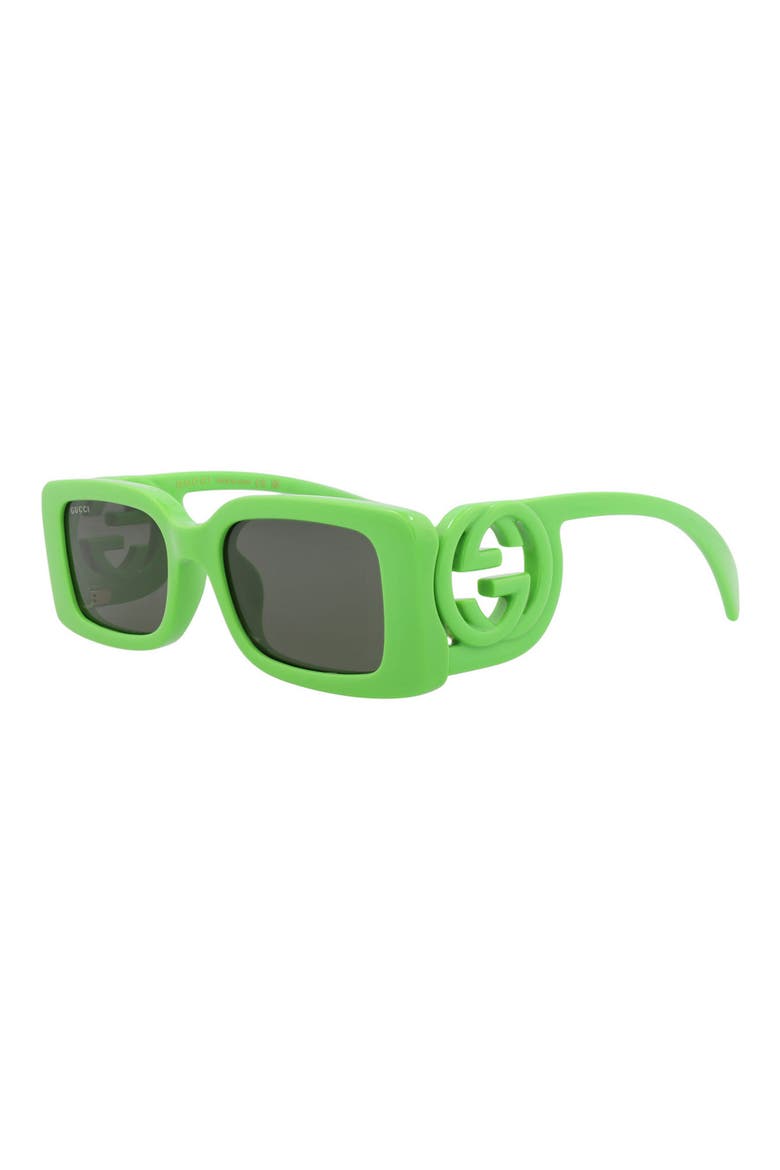 54mm Rectangular Sunglasses, Alternate, color, GREEN GREEN GREY
