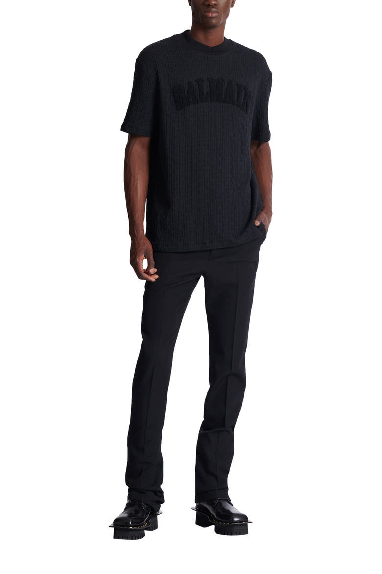 Terry monogram T-shirt, Alternate, color, black