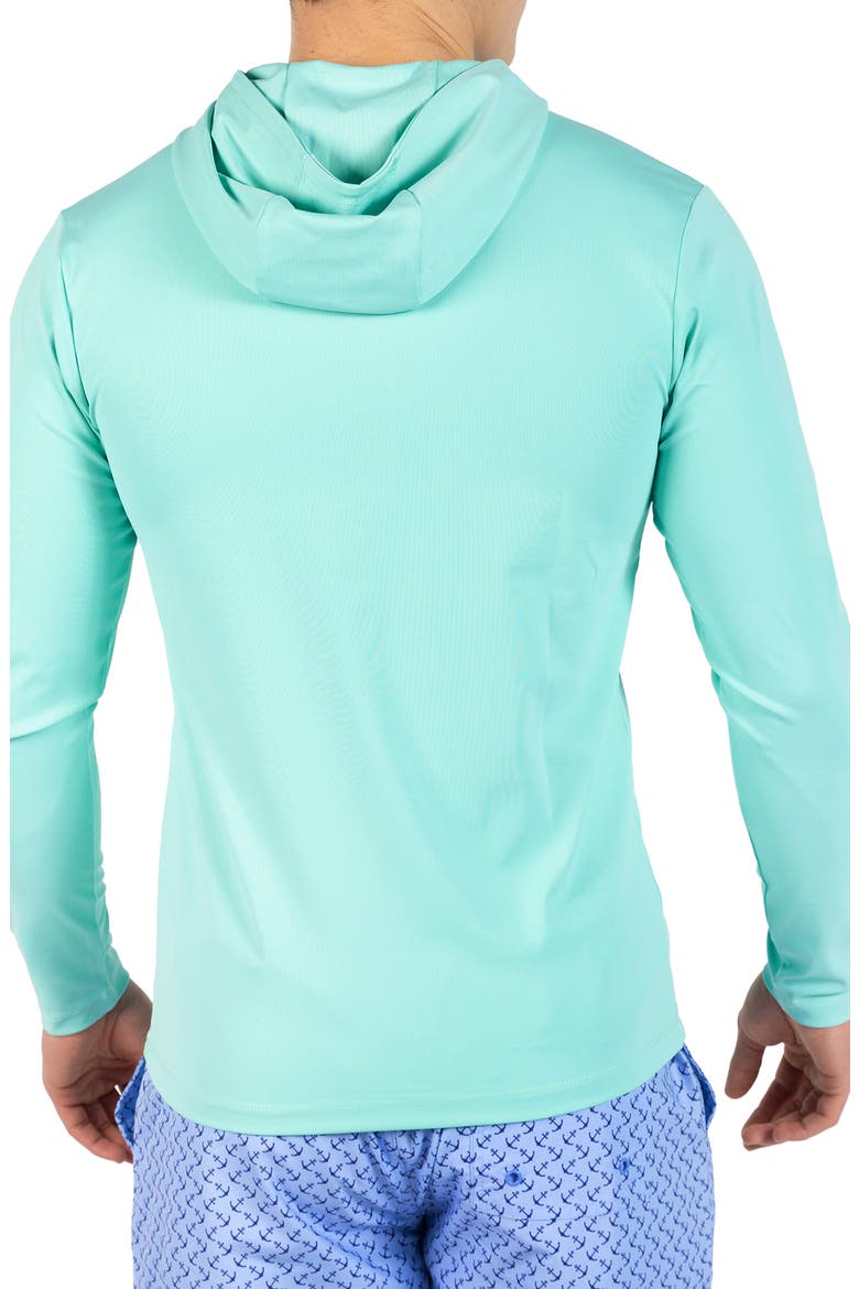 SPF 30+ Long Sleeve Hooded Rashguard, Alternate, color, SPEARMINT
