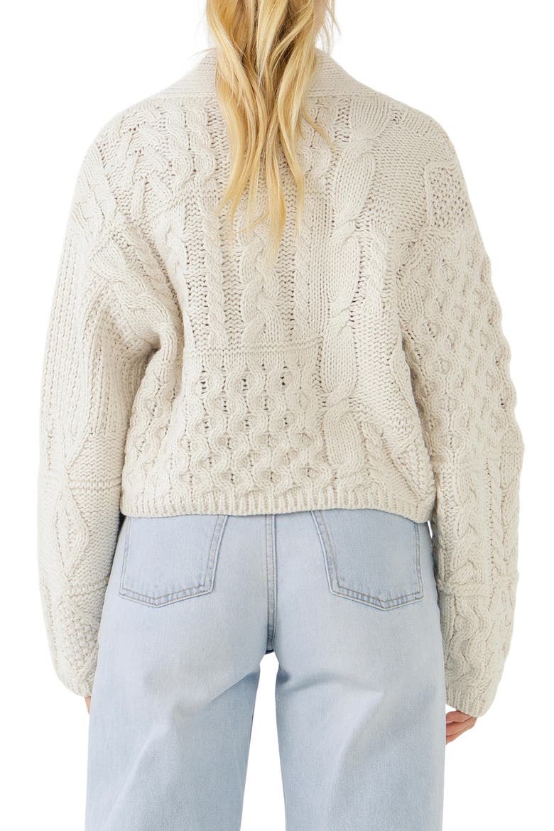Button-Up Cardigan, Alternate, color, CREAM