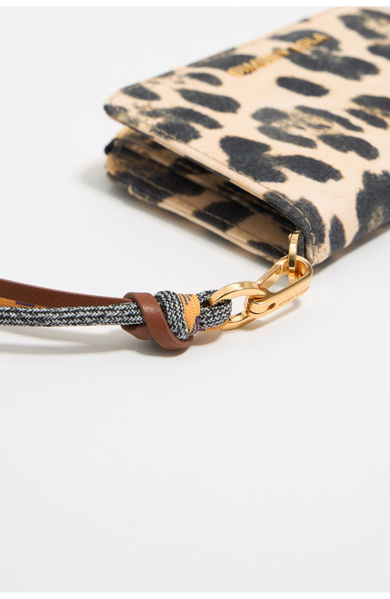 Bimba y Lola Leopard Print Nylon Compact Purse, Alternate, color, Leopard Natural
