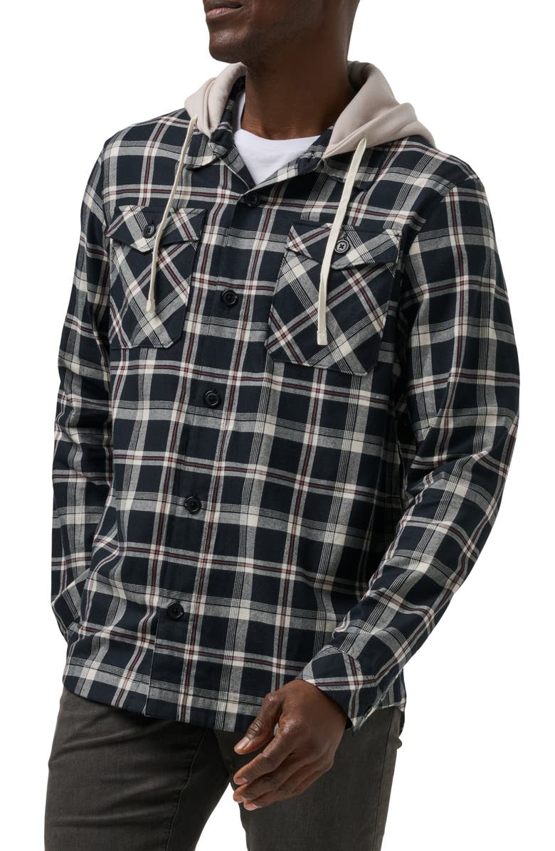 TravisMathew Baubles Plaid Hooded Jacket, Alternate, color, 
