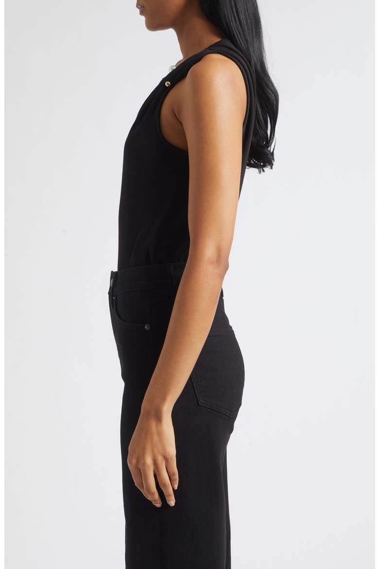 Deylin Twist Shoulder Rib Tank, Alternate, color, BLACK