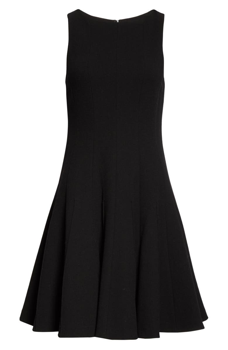 Emporio Armani Wool Crepe Fit & Flare Dress, Alternate, color, 