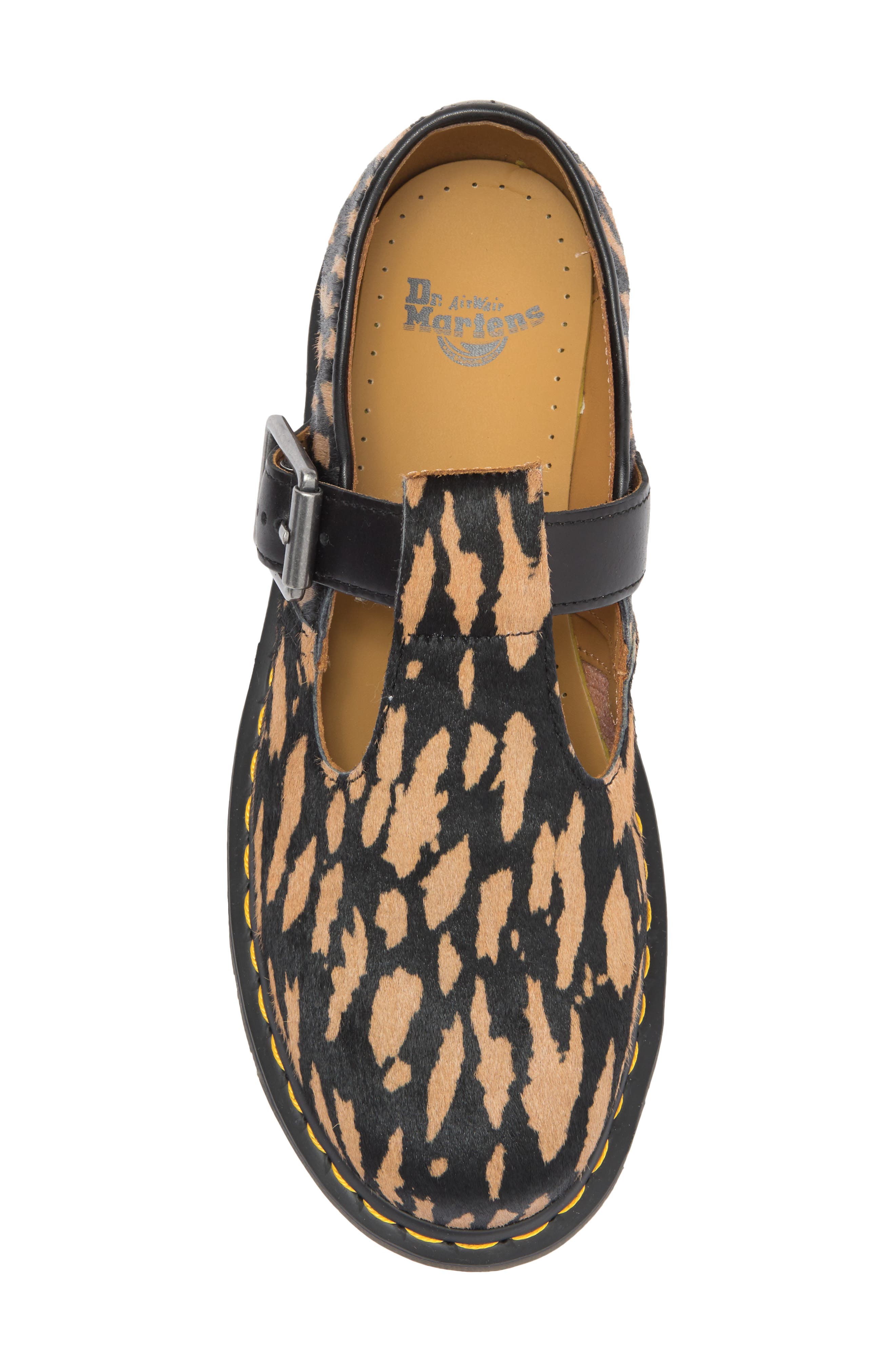 Dr. Martens Genuine Calf Hair T-Bar Shoe, Alternate, color, 