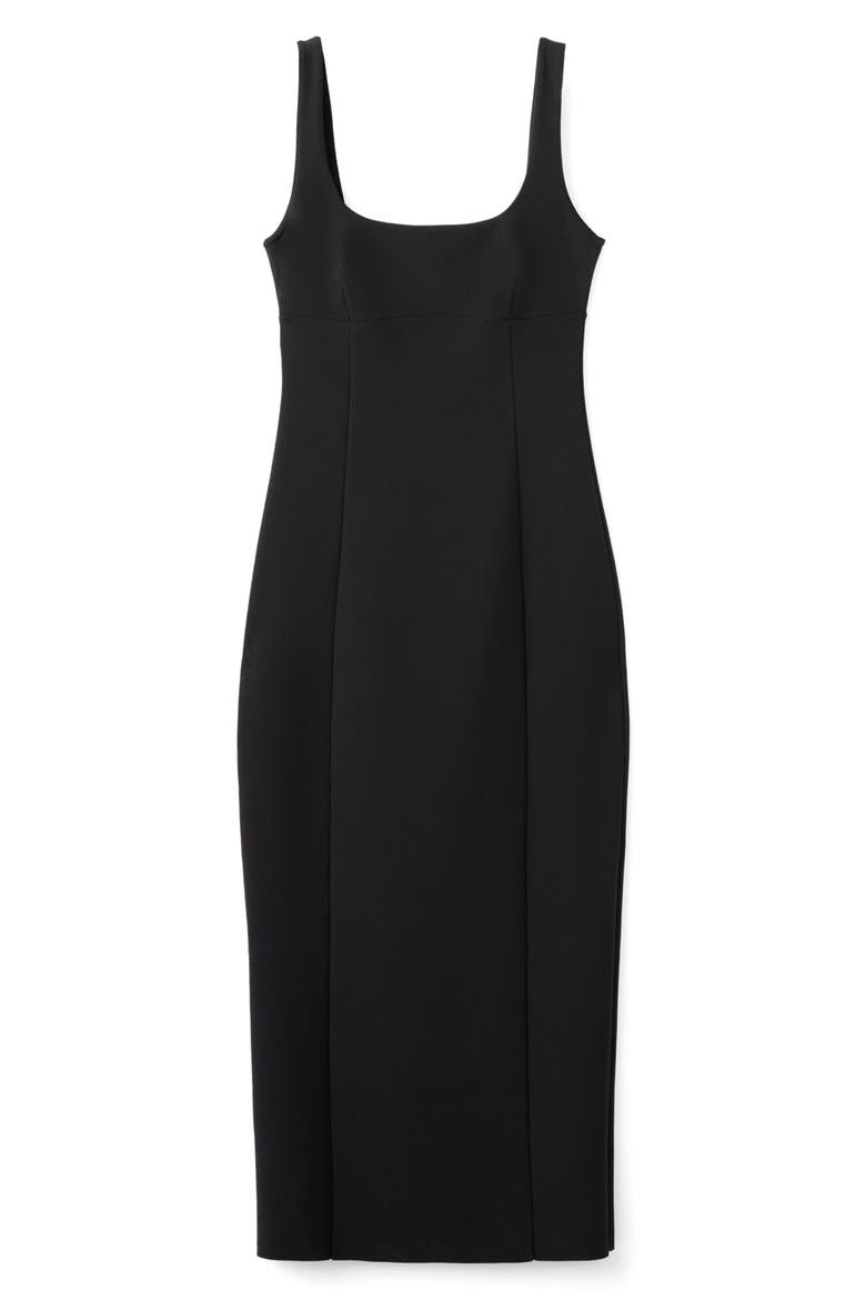 Sleeveless Midi Dress, Main, color, BLACK