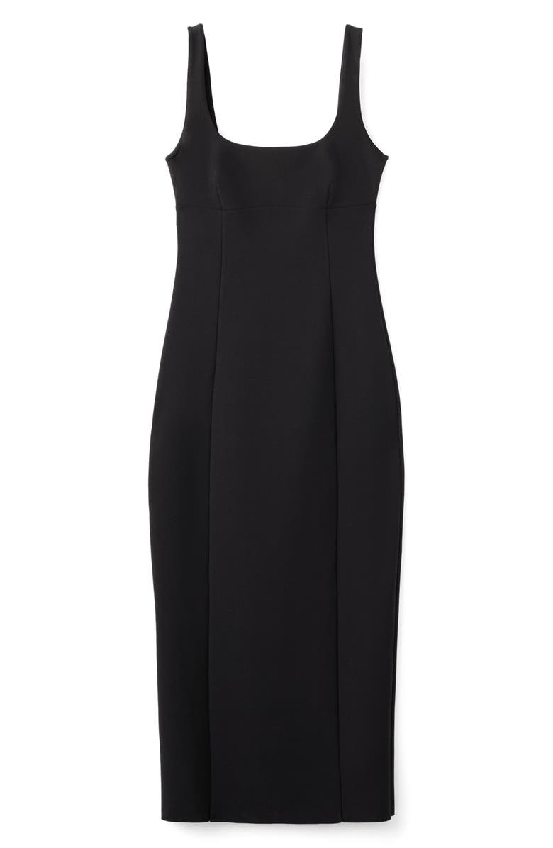 MANGO Sleeveless Midi Dress, Main, color, Black