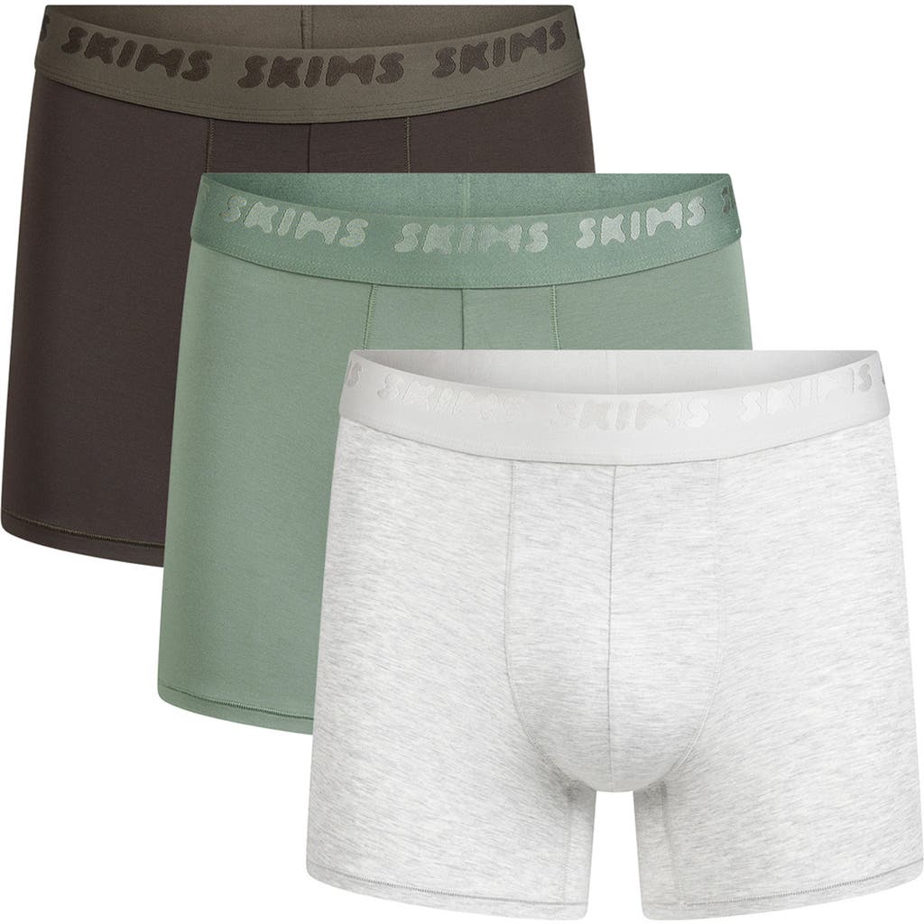 Skims 3-pack 5-inch Stretch Modal Boxer Briefs In Multi