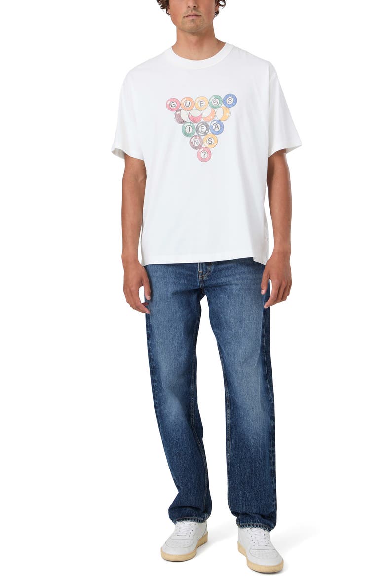 Pool Ball Graphic Oversized T-Shirt, Alternate, color, OPEN WHITE
