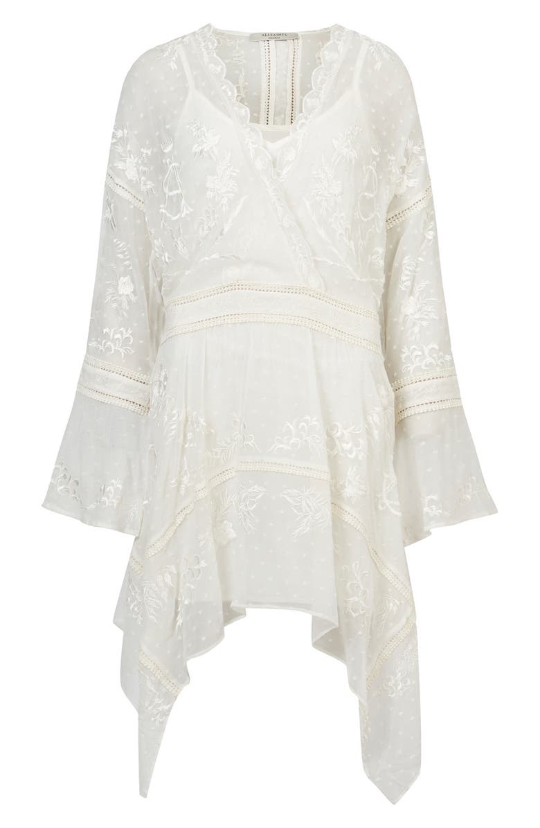 AllSaints Dawn Embroidered Dress, Alternate, color, 