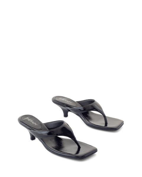 North Square Toe Thong Heel