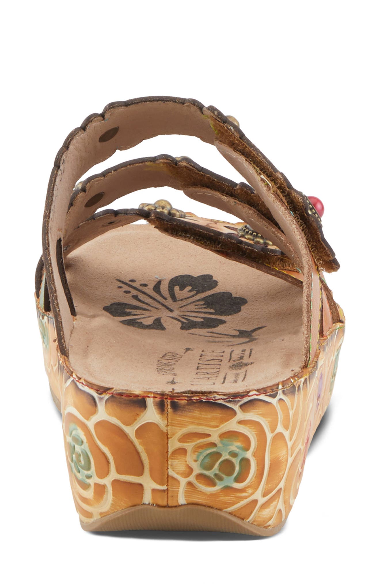 L'Artiste by Spring Step Cuddlecake Platform Wedge Slide Sandal, Alternate, color, Camel Multi