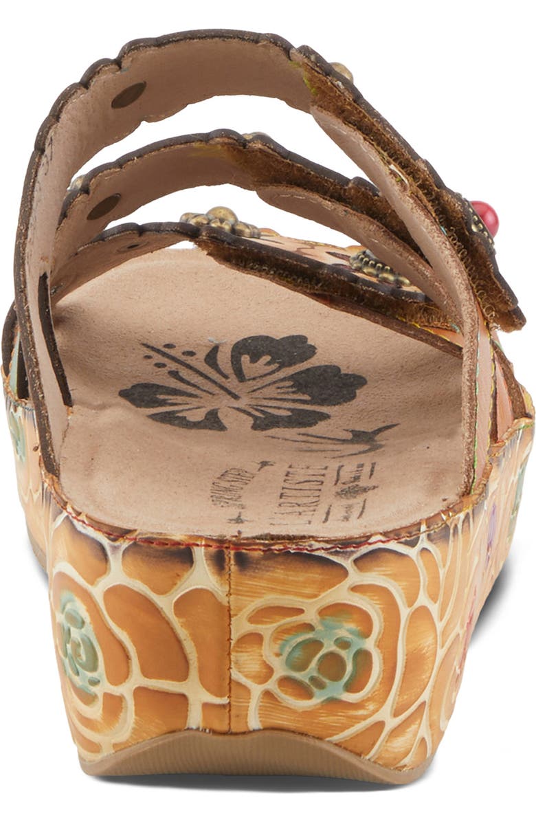 L'Artiste by Spring Step Cuddlecake Platform Wedge Slide Sandal, Alternate, color, Camel Multi