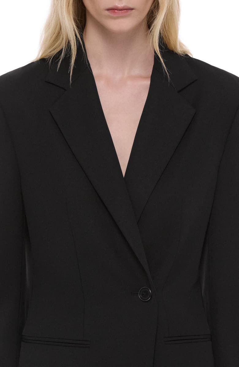 Helmut Lang Cutaway Wool Blazer, Alternate, color,