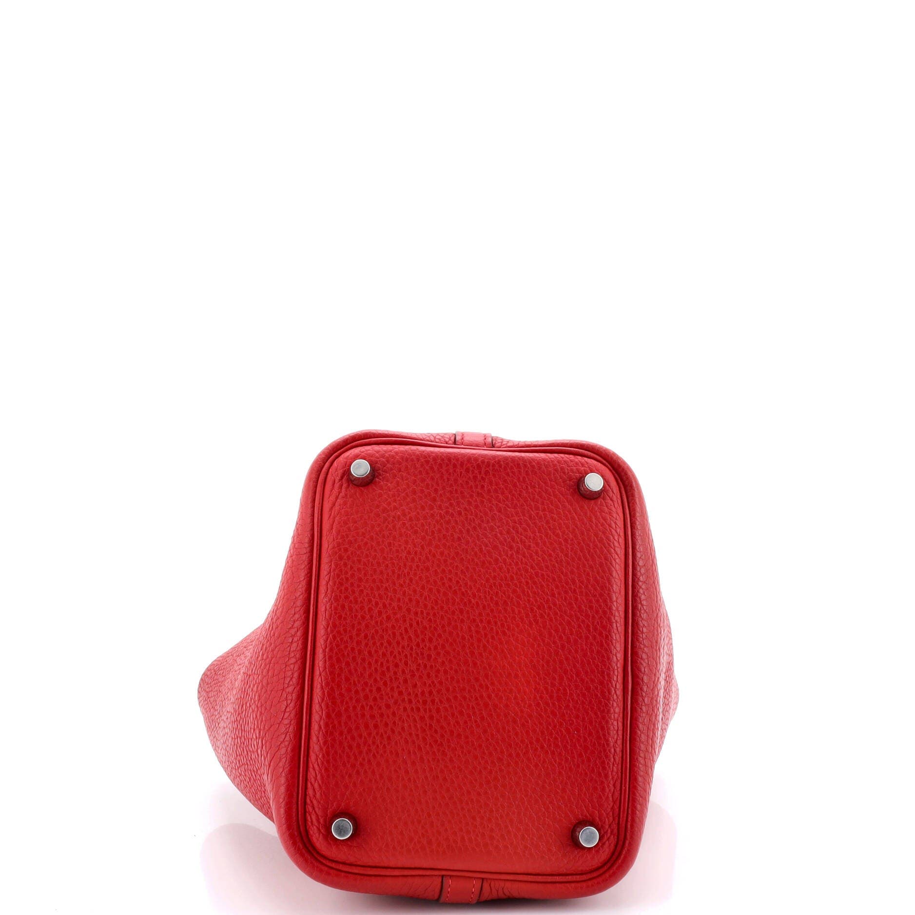 Pre-Owned Hermes Picotin Lock Bag Clemence PM, Alternate, color, Rouge Casaque