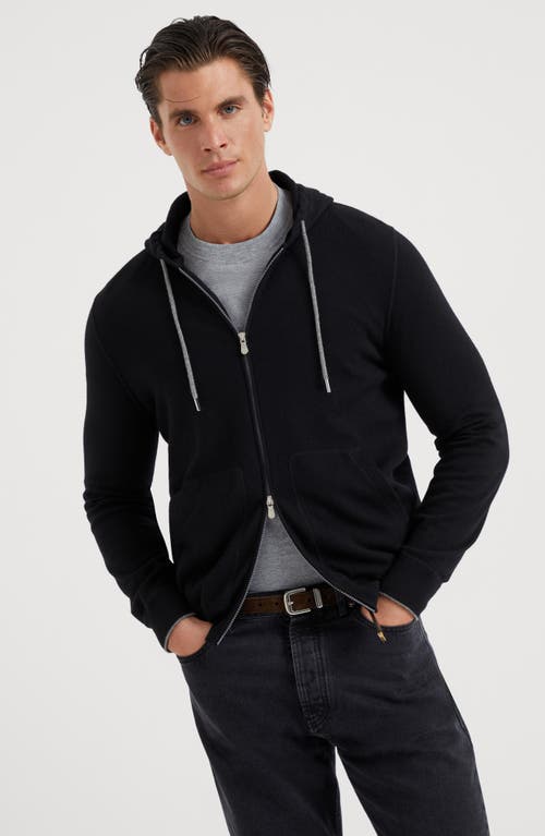 Brunello Cucinelli Sweatshirt-style Cardigan In Black