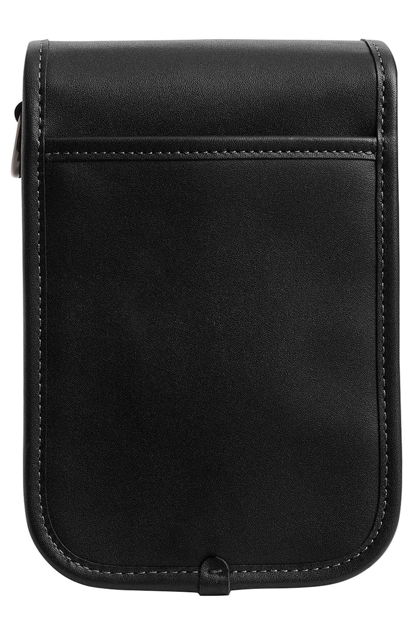 COACH League Leather Phone Crossbody Bag, Alternate, color, Black