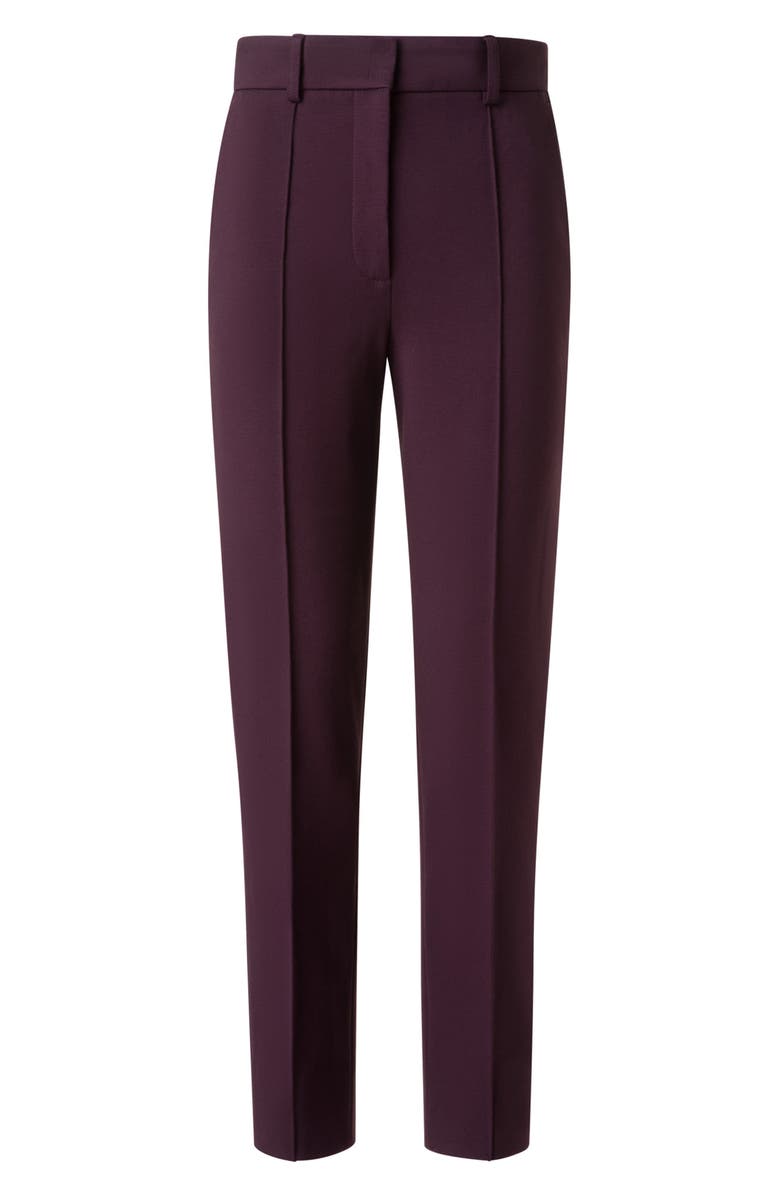 Akris punto Ferry Pintuck Tapered Jersey Pants, Alternate, color, Blackberry