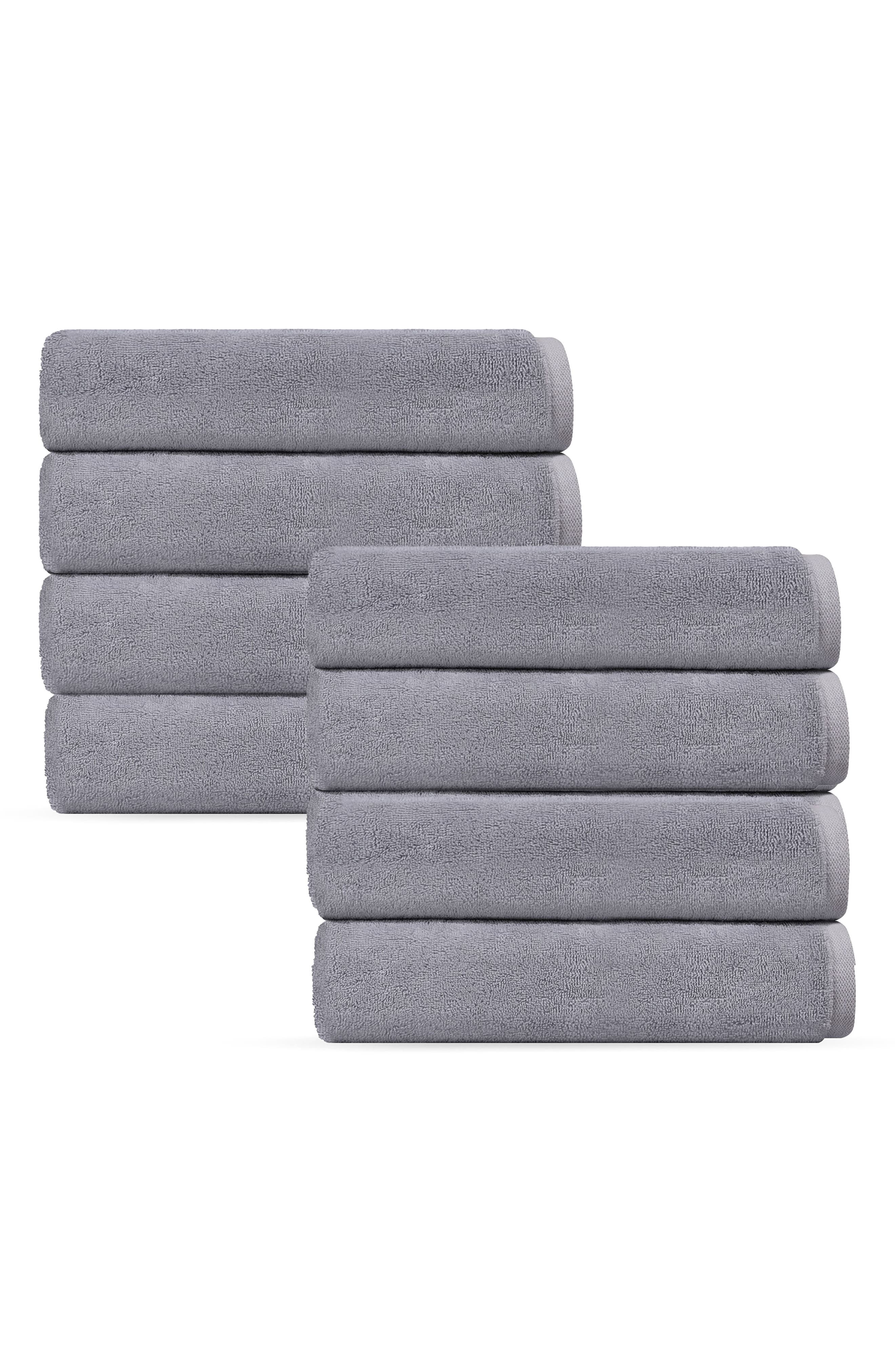 Puresoft 8-Piece Turkish Cotton Hand Towels