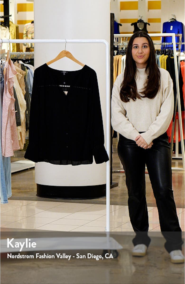 Lilana Circle Trim Peasant Top, sales video thumbnail