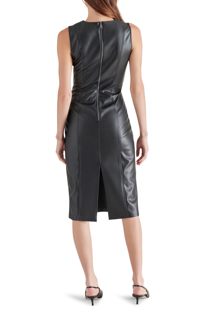 Steve Madden Pria Faux Leather Midi Dress, Alternate, color,