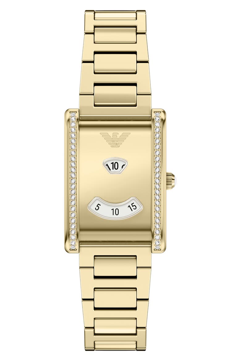 Two-Hand Mystery Hour Bracelet Watch, 22mm x 32mm, Main, color, GOLD