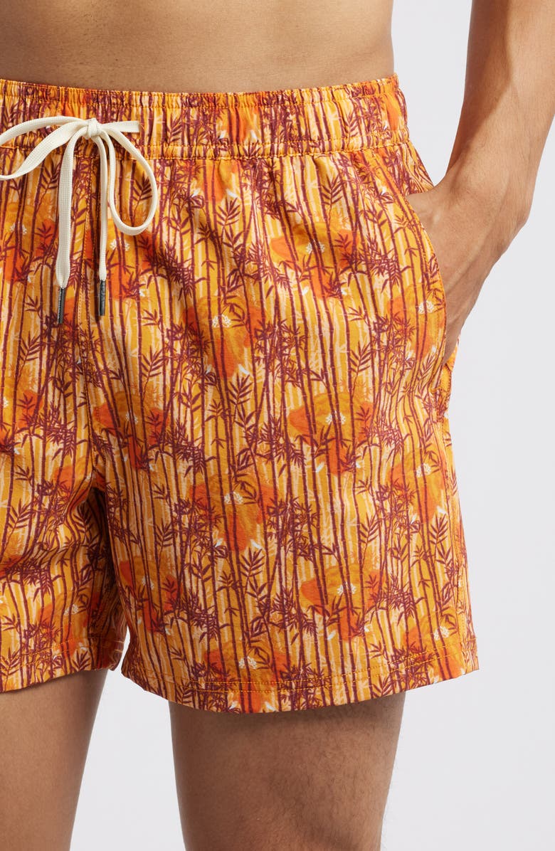 Fair Harbor Bungalow Water Repellent Swim Trunks, Alternate, color, Sunny Bamboo Wl