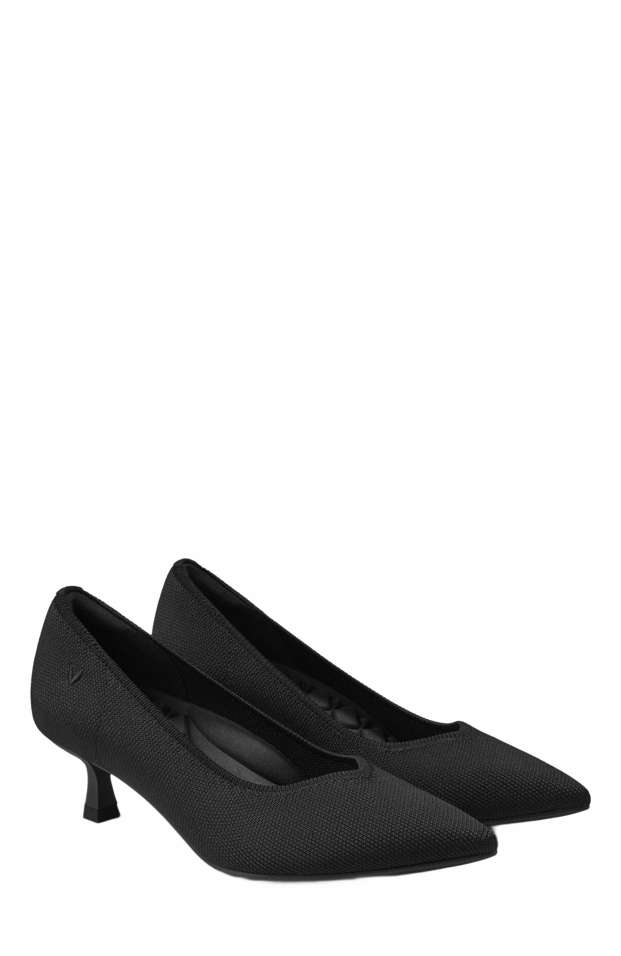 VIVAIA Pointed-Toe Kitten Heels, Main, color, Black