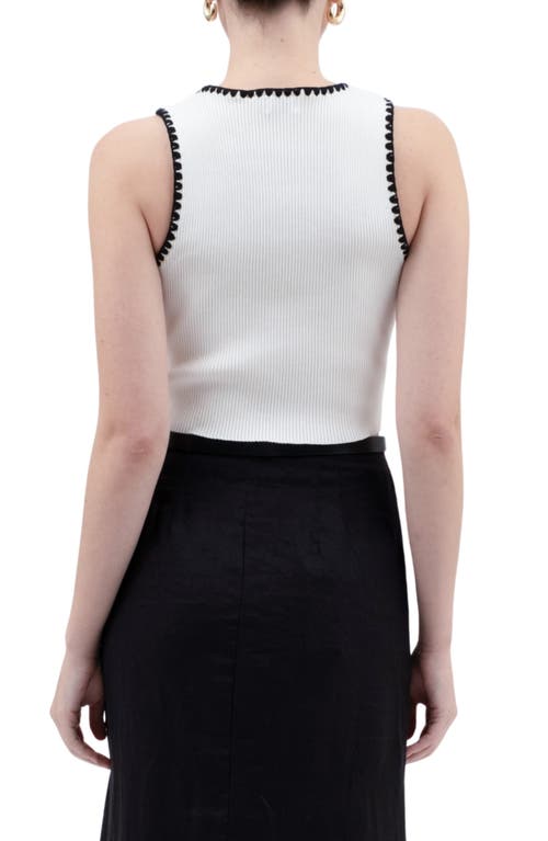 BLU PEPPER BLU PEPPER CONTRAST TRIM SLEEVELESS TOP