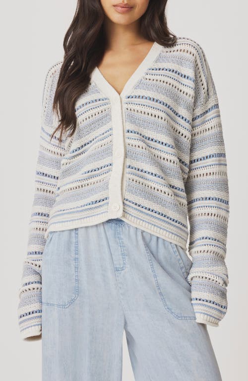 Splendid Addison Stripe Cardigan in Country Air Beige at Nordstrom, Size Large