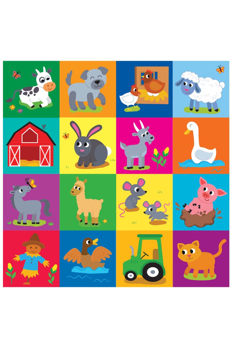 Block Party Farm 48 Piece Jigsaw Puzzle, Alternate, color, Multicolor