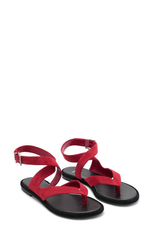 Mango Ankle Strap Sandal In Red