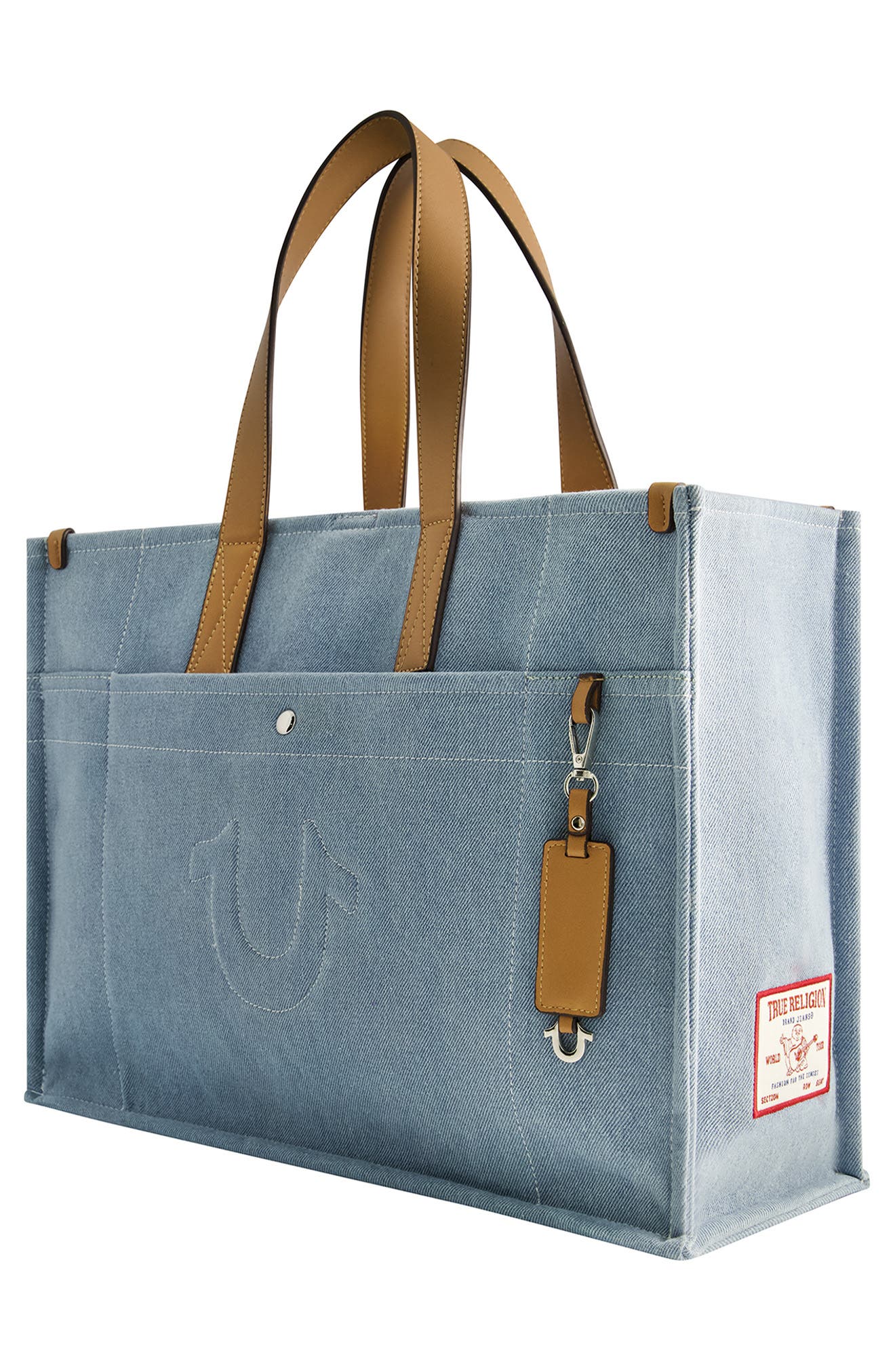 True Religion Quilted Horseshoe Tote Bag, Alternate, color, 