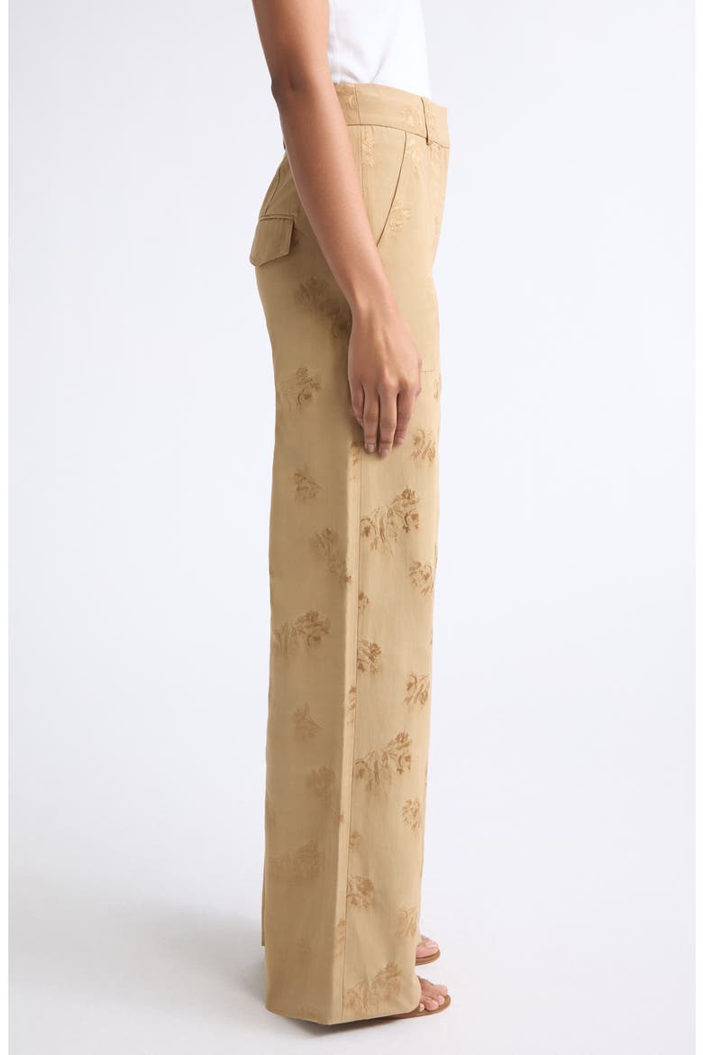 Cole Floral Jacquard Wide Leg Pants, Alternate, color, SAND