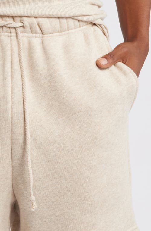 Elwood Core Organic Cotton Brushed Terry Sweat Shorts In Neutral