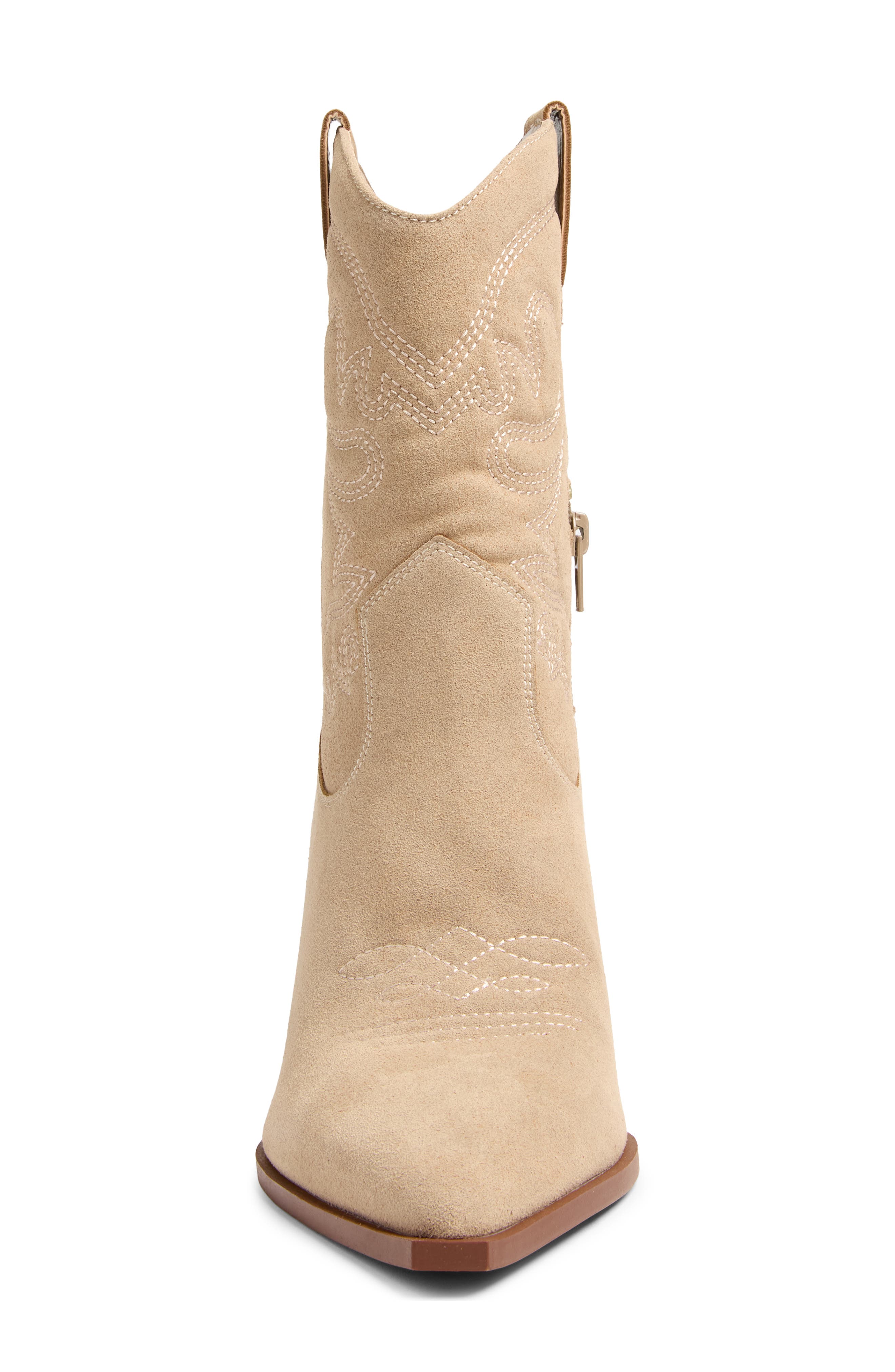 Dakota Faux Leather Western Boot, Alternate, color, TAN TAUPE