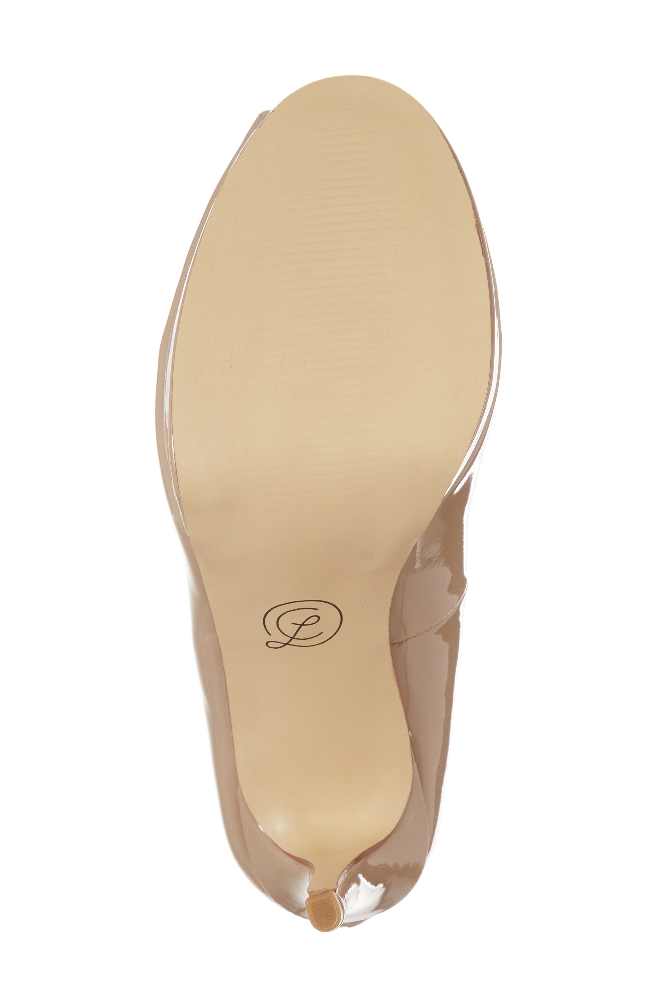 Fia Peep Toe Pump, Alternate, color, NUDE PATENT