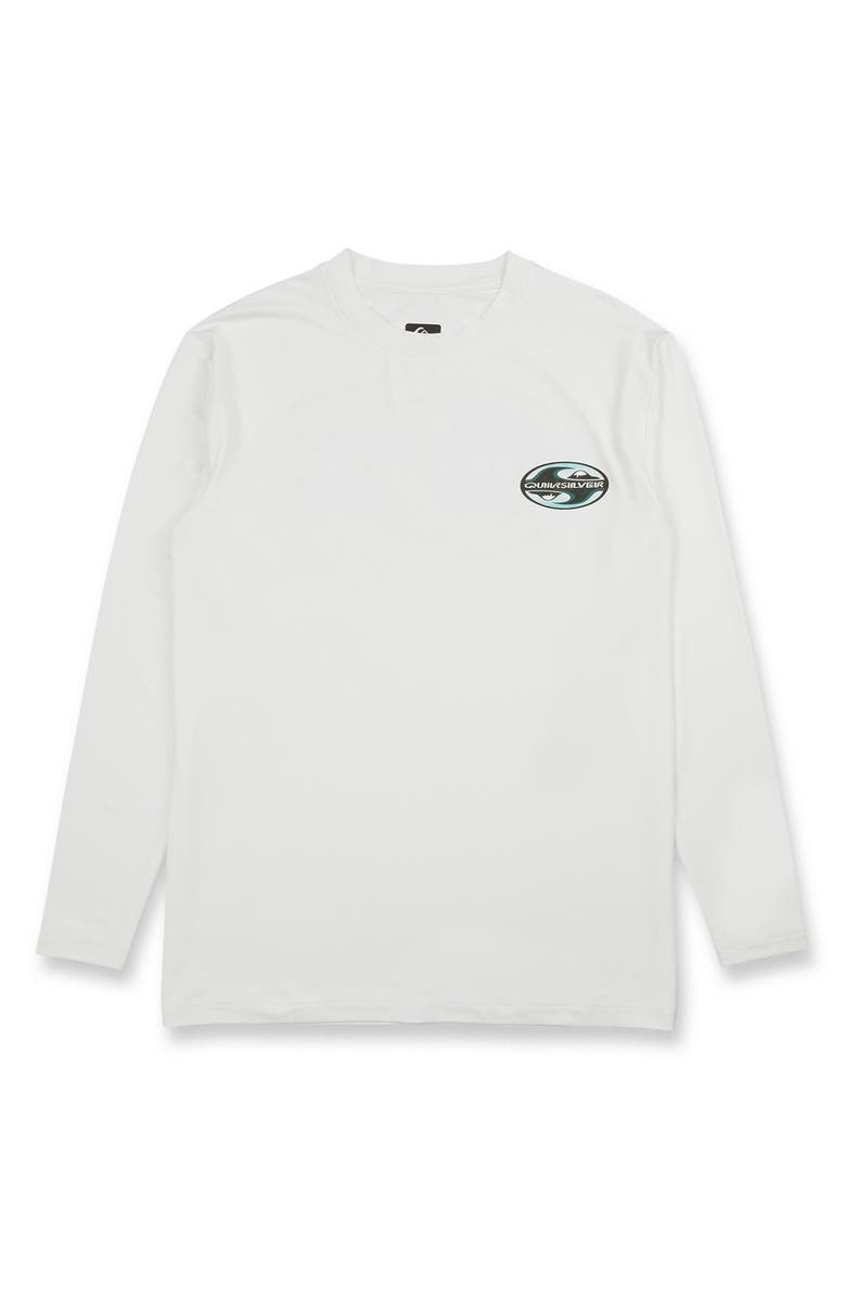 Quiksilver All Day Surf Long Sleeve Performance Rashguard, Alternate, color, White