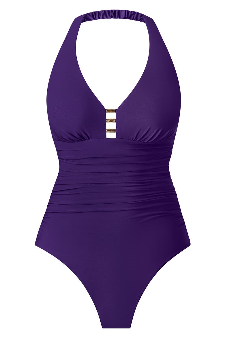 Razzle Dazzle Theia One-Piece Swimsuit, Alternate, color, MULBERRY