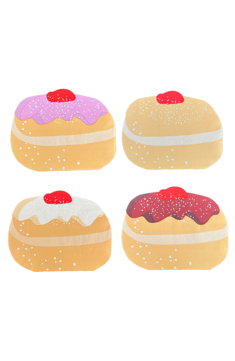 Jollity & Co. Sufganiyah Judica Large Napkins, Main, color, Assorted Pre-Pack