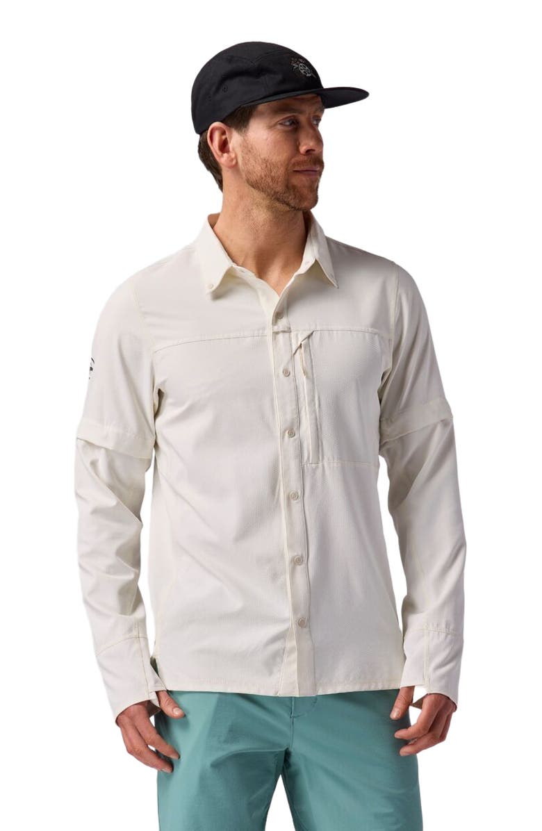 Backcountry Tahoe Woven Convertible Snap-Up Shirt - Men's, Main, color, Egret